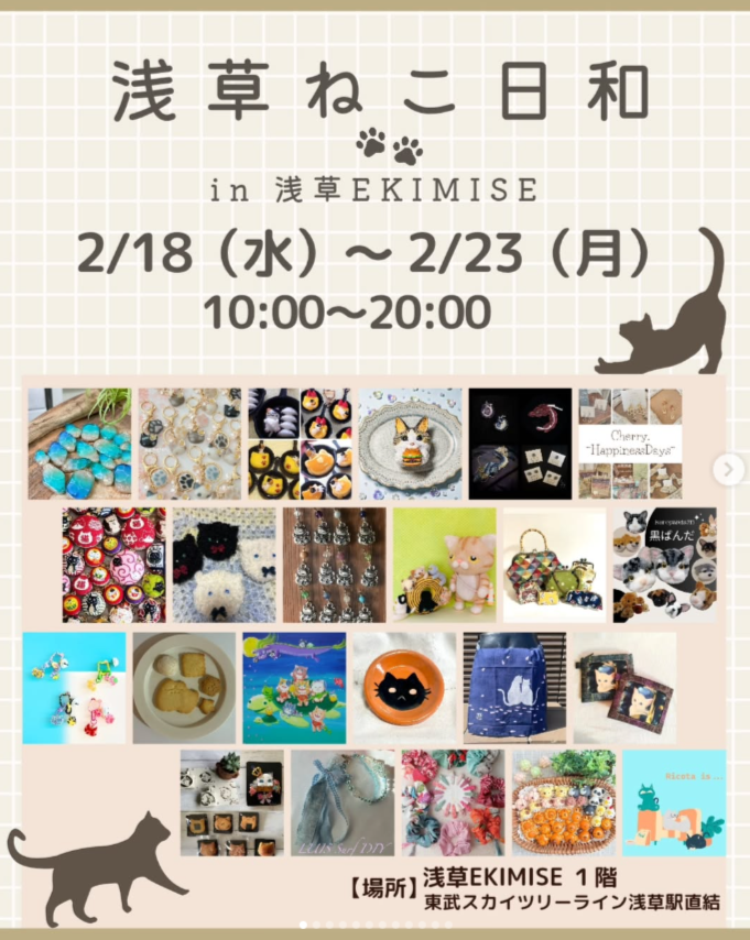 浅草ねこ日和in浅草EKIMISE