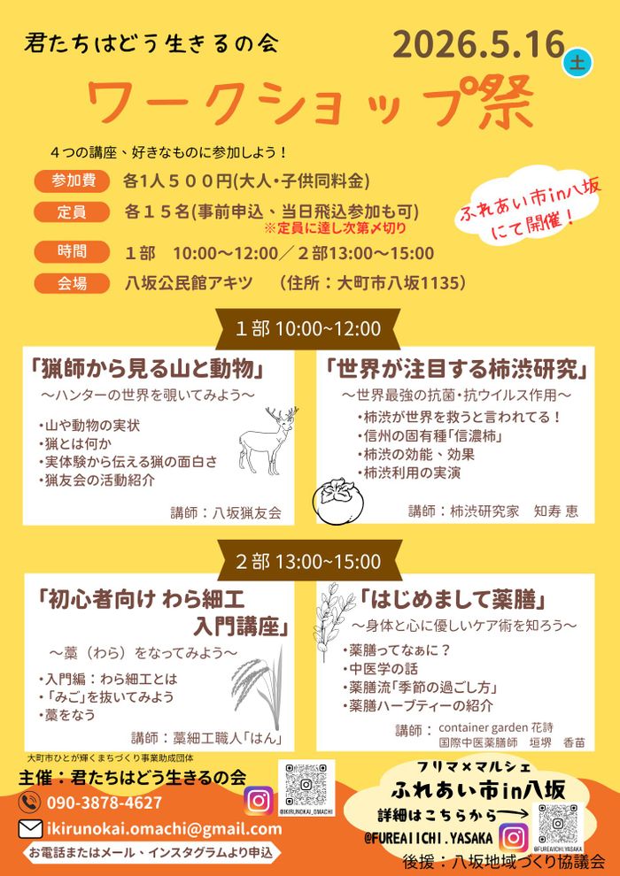 ワークショップ祭 フリマ×マルシェ